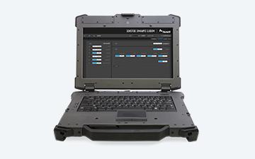 Product image of military grade laptop displaying the mobile dynamic defense (MDD) solution